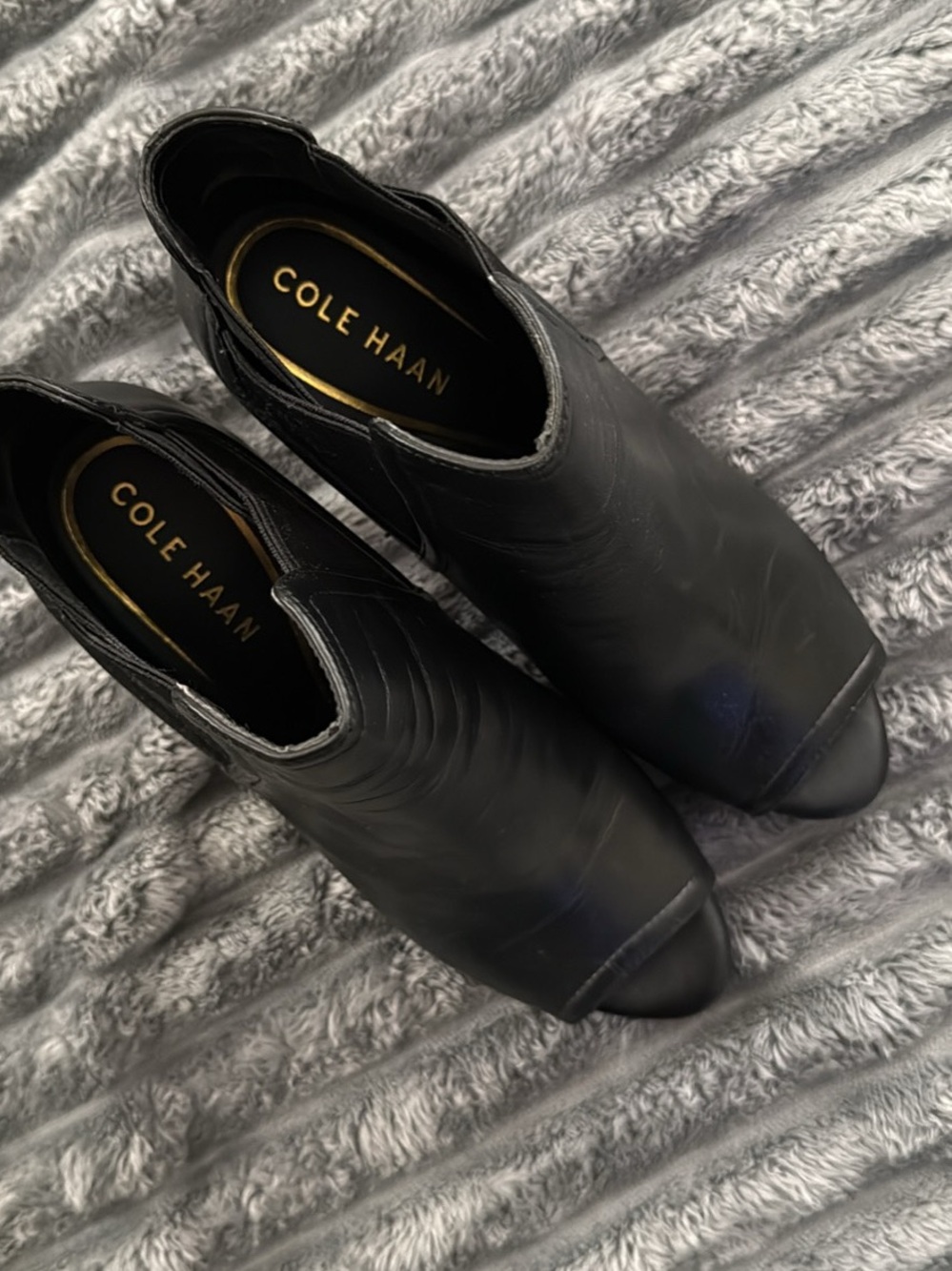 Cole Haan Black Leather Heel Pumps